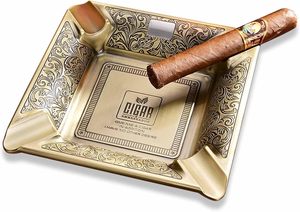 Cenicero moderno de acero inoxidable más vendido, Cenicero de cigarrillos decorativo de Material de madera de uso doméstico de diseño plateado redondo de alta calidad - Product Image 5