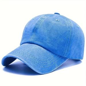 Unisex Washed 5-Panel Baseball Caps Custom Logo Embroidery Jersey Canvas Fabric High Quality Adjustable Sporty Caps - Product Image 3