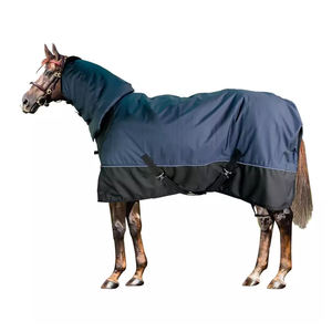 Personalizado 1200 Denier Ripstop Horse Winter Turnout Alfombra Cuello estándar Combo Nylon Forro Algodón Fleece Relleno Logo Requerido - Product Image 4