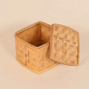 กล่องไม้ไผ่ทรงสี่เหลี่ยมพร้อมฝาปิดทำจากไม้ไผ่กล่องไม้ไผ่ธรรมชาติเป็นมิตรกับสิ่งแวดล้อมของตกแต่งโต๊ะในบ้านขายส่งจากเวียดนาม - Product Image 2