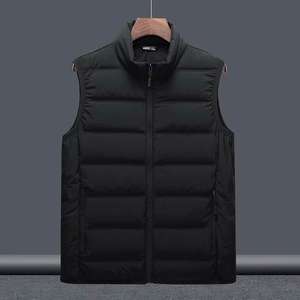 Gilet d'hiver personnalisé avec logo, nouvelle mode, vestes pour hommes, col montant, veste matelassée sans manches chaude, vêtements d'extérieur, gilet en polaire pour hommes d'hiver - Product Image 5