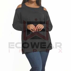 Camisetas de Mujer Hechas a Medida de Alta Calidad, Casuales, Corte Regular, Ajustadas, Transpirables, de Tela Dobby de Poliéster/Algodón, Cuello Redondo, Antiencogimiento - Product Image 5