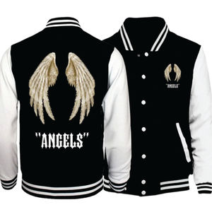 Veste universitaire unisexe en laine véritable avec manches en cuir, patchs en chenille brodés, style baseball, taille plus, hiver - Product Image 3