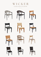 Ensemble de salle à manger de luxe pour banquets, tables et chaises d'hôtellerie, pour restaurants, événements en plein air et en intérieur, chaises en rotin tressé pour cafés
