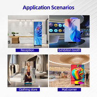 Écran d'affichage LED pliable en trois parties pour intérieur HONGQI, 1280/640 * 1920 mm, P2.5 P1.86 P1.53, machine publicitaire GOB