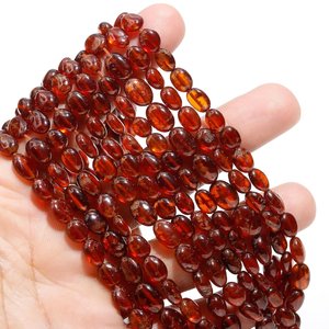 ลูกปัดพลอยโกเมนธรรมชาติทรงรีเส้นสาย6-9มม. ลูกปัดอัญมณีหลวมสำหรับทำสร้อยข้อมือเครื่องประดับเป็นจำนวนมาก - Product Image 6