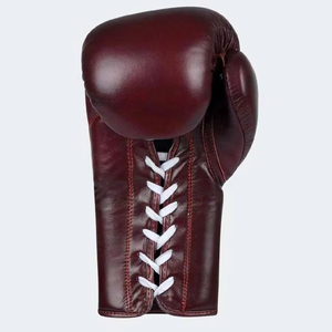 Gants de boxe en cuir véritable unisexe en gros, à lacets, MMA Sanda, entraînement, sparring, kick-boxing, arts martiaux, gants de sport - Product Image 3
