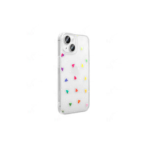 Funda de silicona dura transparente con diseño de corazón de lujo para iPhone 13, 11Pro y SE, cubierta trasera protectora Folk - Product Image 4