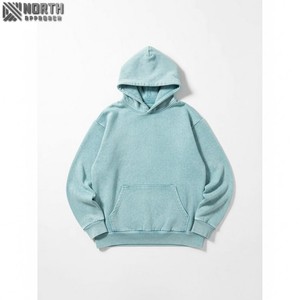 Sudadera con capucha de lavado ácido 6xl desgastada French Terry Vintage gris tela de algodón 500 Gsm peso pesado de gran tamaño con capucha bordada No - Product Image 1