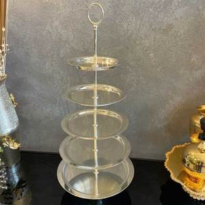 แท่นวางเค้กโลหะงานทำมือสำหรับตกแต่งเค้กวันเกิดอุปกรณ์ทำเค้กตามสั่ง - Product Image 5