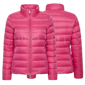 Veste matelassée en nylon recyclé avec impression de marque personnalisée, finition texturée, manteau d'hiver respirant, col montant, design rembourré - Product Image 4