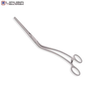 Abrazadera Iliac COOLEY, mandíbulas rectas atraumáticas de 60mm, vástagos en ángulo de 45 grados, instrumentos médicos quirúrgicos vasculares de 10 ''y 25,5 cm - Product Image 6