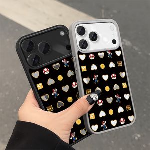 Custodia per telefono Black Heart per iPhone 11 a 17 Pro Max, in morbido TPU, con design floreale bianco, unisex - Product Image 3