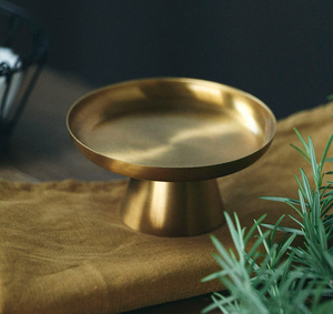 Brass Cake Stand 3-Pieces Different Sizes Cake Server Platter <b>Crafts</b> Cake <b>Tools</b> Gadgets Handmade Brass Cake Stand - Product Image 4