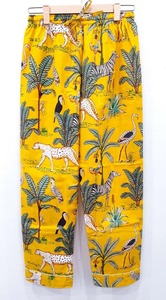 Handmade <b>Women's</b> Yellow Satin Cotton Pajama Set Animal Print <b>Night</b> Dress with Shorts and <b>Shirt</b> Comfortable Pantsuit - Product Image 5