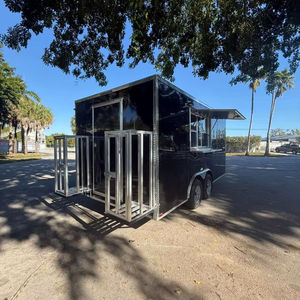 รถพ่วงขายอาหารแบบปิด ขนาด 8.5x16 ฟุต คุณภาพสูง น้ำหนักบรรทุก 10,000 ปอนด์ พร้อมส่งฟรี  โครงสร้างแข็งแรง ทนทาน พร้อมระบบไฮดรอลิก  ขายแล้ววันนี้ - Product Image 1