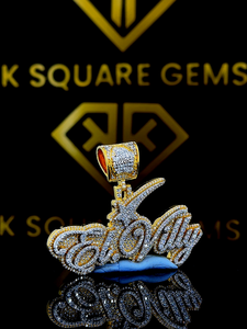 Pendentif lettre personnalisée, pendentif initiale, pendentif moissanite lettre Hip Hop pour hommes, bijoux Ice Out Hip Hop, pendentif bicolore - Product Image 4