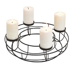 Portavelas de metal personalizable con color negro para decoración navideña y del hogar con tamaños de 10 pulgadas - Product Image 1