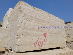 Bloques de mármol travertino beige claro de Pakistán, piedra natural de cantera para proyectos en exteriores e interiores - Product Image 3