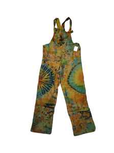 Combinaison moulante imprimée tie-dye pour femmes été bohème sans manches col en v mode décontracté élégant avec fermeture à la taille élastique - Product Image 5