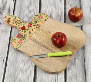 HF Crafts Planche à griller imprimée colorée en bois Plateau à fromage en bois d'acacia Planche à fromage en bambou pour ustensiles de cuisine - Product Image 4