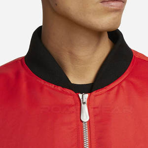Chaqueta bomber de poliéster para hombre de alta calidad al por mayor, de secado rápido con cuello levantado, elegante diseño de calle para invierno - Product Image 3