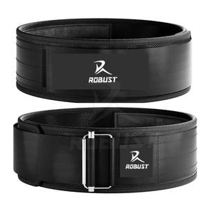 Cinturón de Levantamiento de Pesas Transpirable de Nailon y Neopreno con Cierre de Gancho y Bucle para Entrenamiento de Fuerza en el Gimnasio - Product Image 6