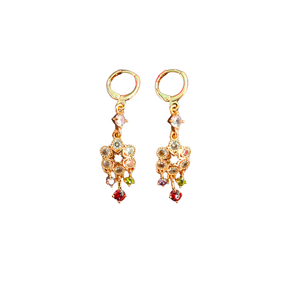 ชุดต่างหูพร้อม22CT สีทองรูปทรงกลมดีไซน์ทันสมัยชุดต่างหูแฟนซี - Product Image 1