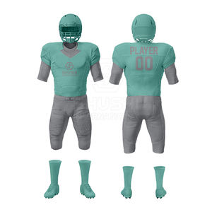 Uniformes de Fútbol Americano Personalizados Más Vendidos, Conjuntos Impresos Transpirables de Manga Corta, 100% Poliéster de Secado Rápido - Product Image 3