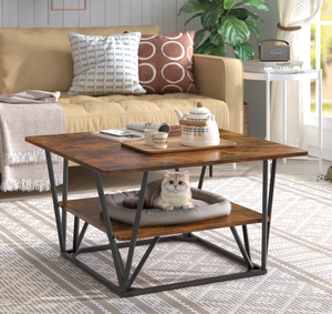 Mesa de centro de doble capa convertible moderna de excelente calidad, muebles de sala de estar con Panel de madera para oficina en casa y Villa - Product Image 1