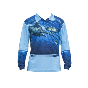 Polo de pesca de fabricación de alta calidad, proveedor de fábrica, camisa de pesca deportiva de manga larga con sublimación personalizada - Product Image 4