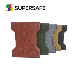 Wholesale Price Supersafe Interlocking T-Bone Dogbone Rubber Paver 15-50mm Thickness Wet Conditions Proven Performance Malaysia - Product Image 3