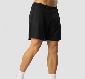 Grey Mesh <b>Shorts</b> for <b>Men</b> Regular Fit Gym Workout Style with Drawstring Elastic Waistband Side Pockets Polyester Fabric <b>Shorts</b> - Product Image 6