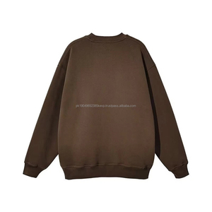 Sweat-shirt brodé vierge à col rond pour hommes de haute qualité fabricant 100% coton Streetwear sweats surdimensionnés unis - Product Image 2