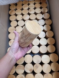 Bouteille en bambou écologique 200ml 500ml Emballage de thé rond Boîte à thé en bambou Logo sculpté-Caryln - Product Image 5