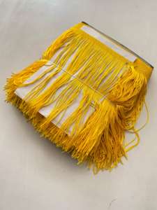 Franges longues en chaînette noire et blanche personnalisées de 100 cm, 80 cm, 60 cm, 50 cm, 30 cm, 20 cm, 100 % polyester, textile de maison décoratif pour - Product Image 2