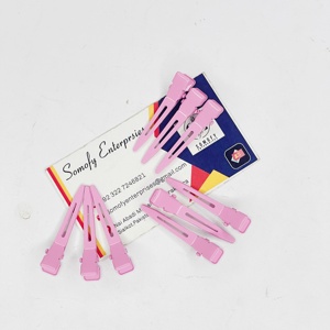 Clips de Extensión de Cabello de Acero Inoxidable Rosa Claro de Una Sola Punta, Sostenibles, Juego de 10 Piezas, por Somofy Enterprises - Product Image 6