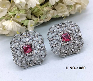 Premium Quality Statement Fashion Stud <b>Earrings</b> With Antique Polish For Party And Casual Wear For Women's From India - Product Image 5