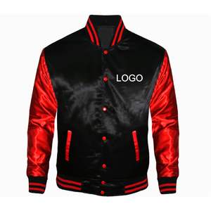 แจ็กเก็ตเบสบอลผ้าซาตินสไตล์สตรีทสำหรับผู้ชายเสื้อทีมโรงเรียนออกแบบได้ตามต้องการสำหรับฤดูหนาวสินค้ามาใหม่ - Product Image 3