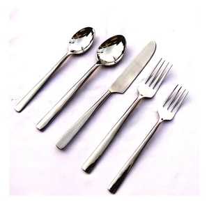 Juego de cubiertos con mango de bambú de acero inoxidable de alta calidad, juego de cubiertos para restaurante, boda, superventas, juego de cubiertos a bajo precio - Product Image 3