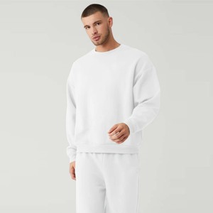 Sudadera de cuello redondo para hombre-Cómoda sudadera de lana para ropa informal, gimnasio y actividades al aire libre - Product Image 1