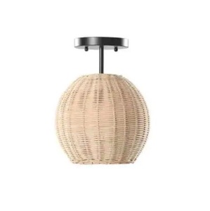 hot selling Home Decor <b>Wicker</b> Chandelier Rattan <b>Lights</b> ceiling Lamp <b>Shade</b> Crafts Hand Woven Pendant Bamboo Lampshades - Product Image 6