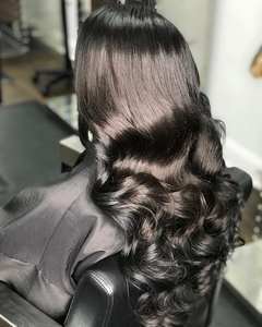 ผมแท้ธรรมชาติแบบอินเดีย เรมี่ เวอร์จิ้น  แบบตรงและแบบลอน  จัดเรียงเกล็ดผม  แบบต่อผม  สีดำธรรมชาติ  ขนาด 8-30 นิ้ว - Product Image 2