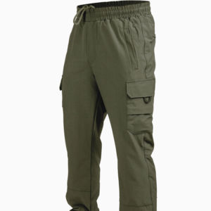 Pantalones Tácticos Casuales Negros de Pierna Ajustada, Tejido de Lona Resistente al Viento, Estilo Personalizado, Jeans de Invierno con Botones, 100% Algodón - Product Image 1