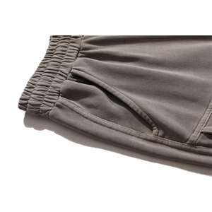 Pantalon de survêtement mi-taille en molleton de coton anti-plis pour homme, écologique et décontracté, idéal pour la course et la gym - Product Image 3