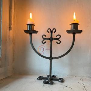 Bougeoir en fer massif noir de style antique, décoration d'intérieur, bougeoir moderne, meilleure qualité, unique, table, nouveaux mariages, Noël - Product Image 1