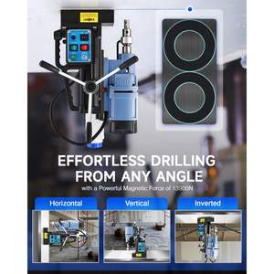Taladro Magnético Eléctrico de 1550W con 6 Brocas de 2 Pulgadas de Diámetro Fuerza Magnética de 3125 Lbf/13900N, Velocidad de 650 RPM - Product Image 6