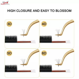 Pinzas de extensión de pestañas de 2025 volumen Pinzas de pestañas de acero inoxidable con punta curva puntiaguda para el cuidado personal - Product Image 4
