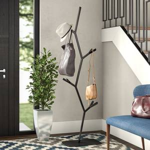 Porte-manteau moderne en forme de branche noire, rangement élégant pour l'entrée, design métallique élégant, disponible à prix de gros. - Product Image 1