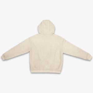 Sweat à capuche pull à fermeture éclair surdimensionné pour hommes en éponge française 100% coton de haute qualité avec broderie d'impression personnalisée à motif solide - Product Image 2